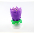 Supply Rotating Lotus 14pcs Double Petal Round Base Candle For Birthday Pary